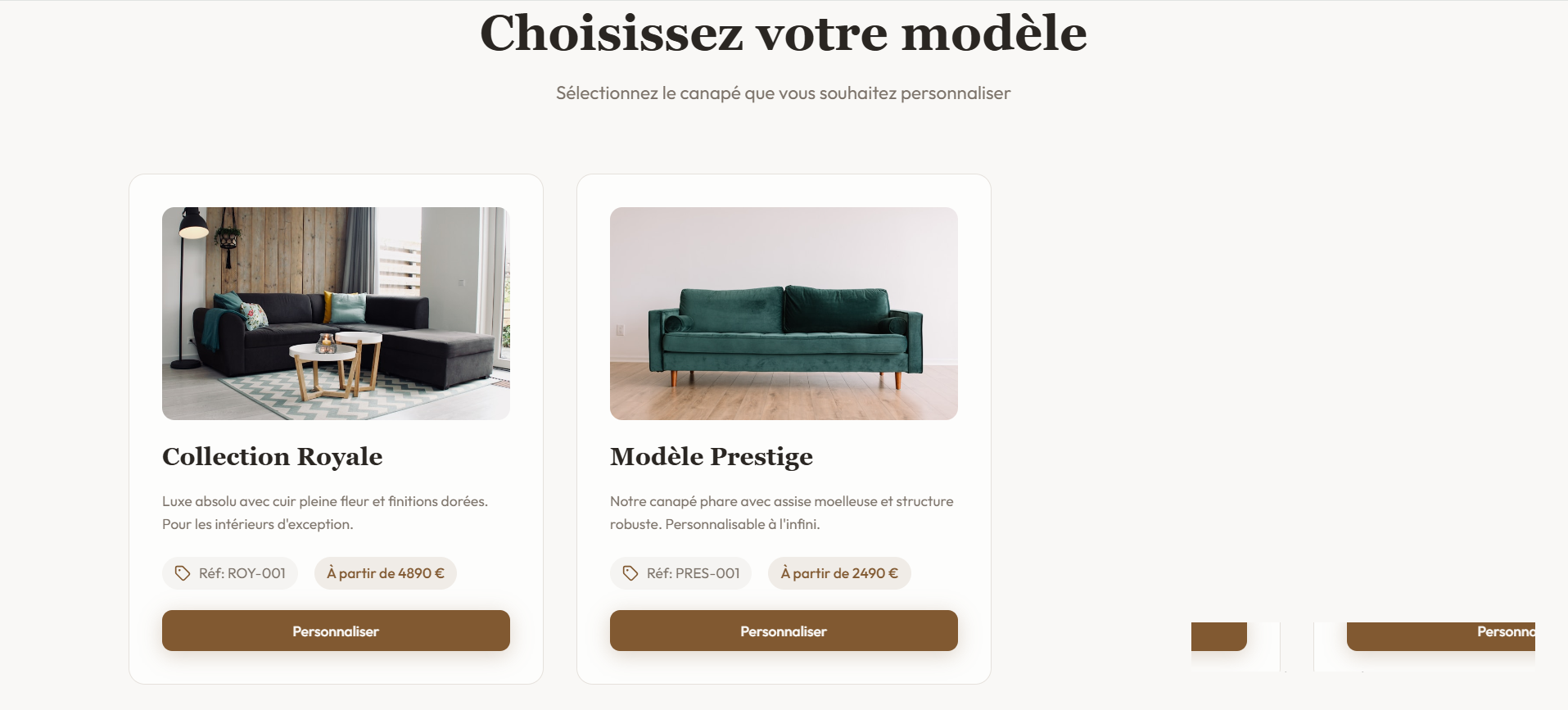 Étape 2 — choix du modèle de base à personnaliser