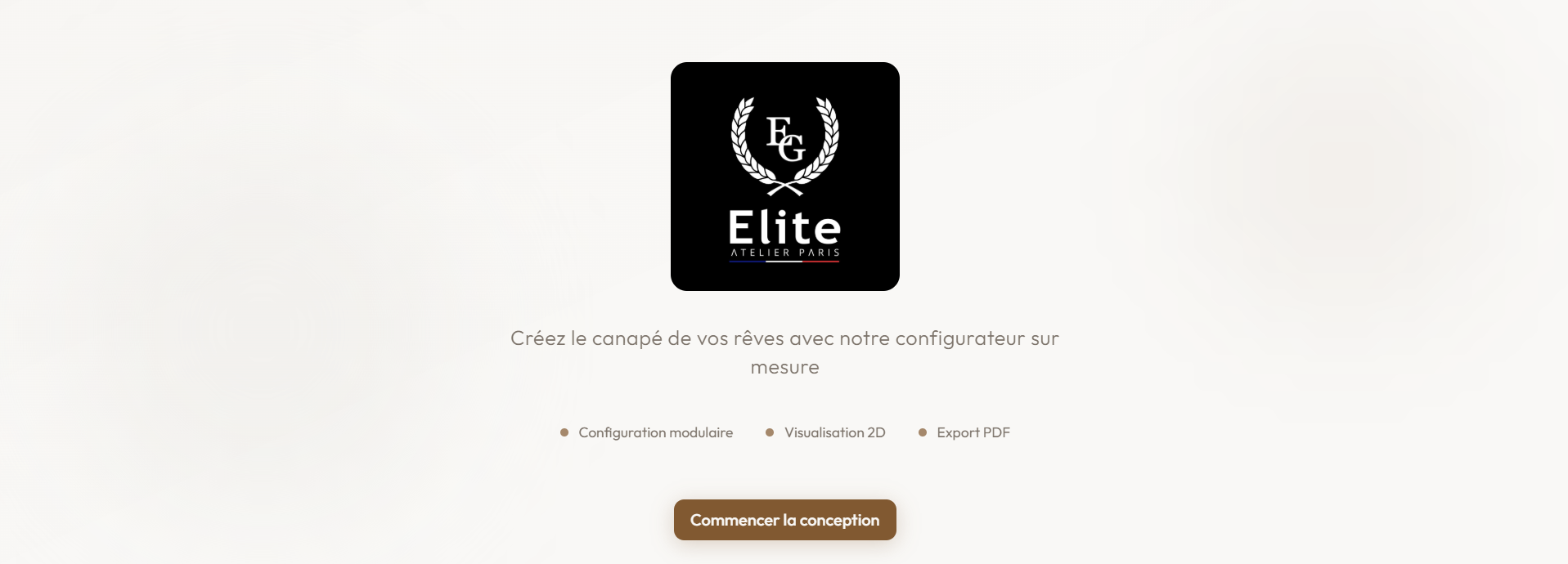 Elite Atelier Paris — Configurateur de canapés modulaires 3D