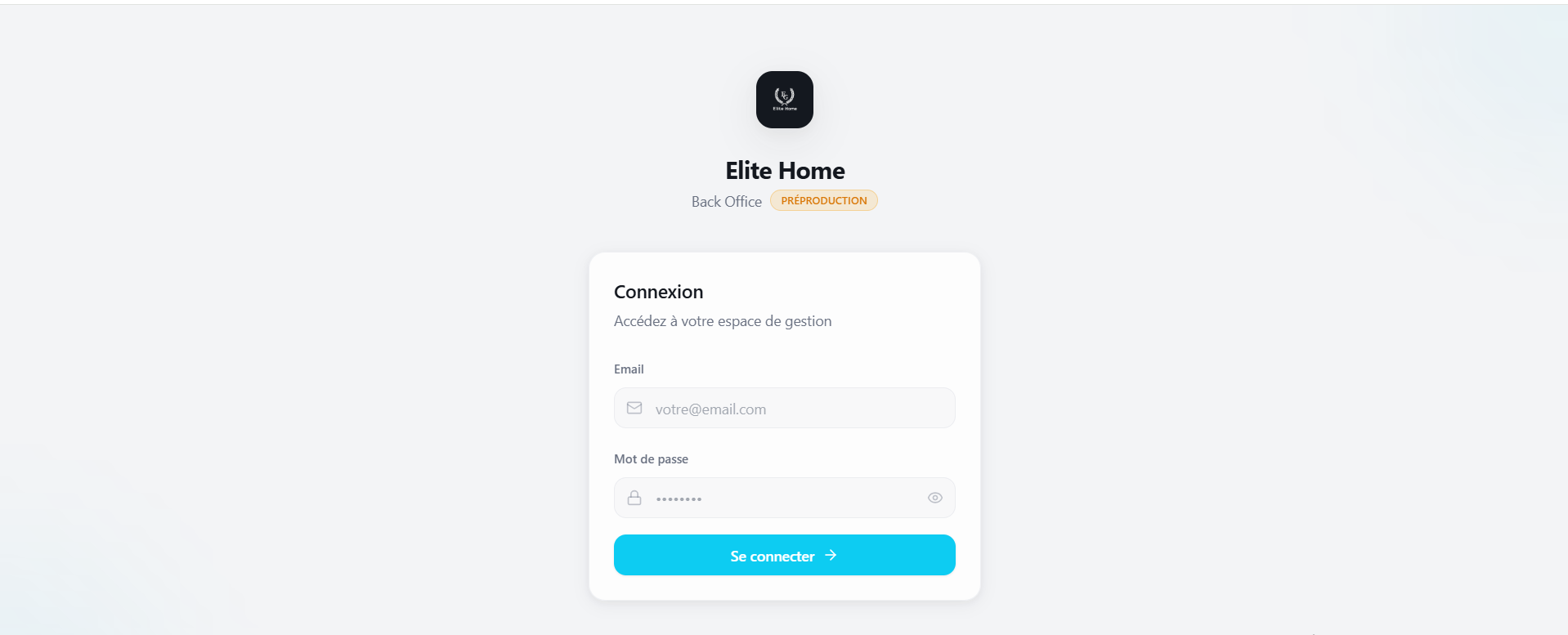 Elite Home — Plateforme de gestion métier